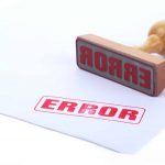 Error stamped on paper Error stamped on paper