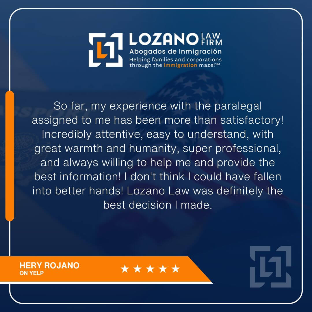 Lozano Law Firm Abogados De Inmigración Review Image Hery Rojano