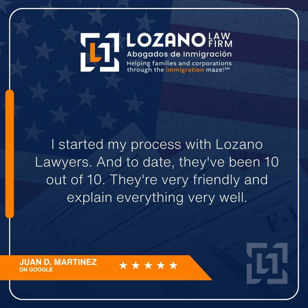 Lozano Law Firm Abogados De Inmigración Review Image Juan Dario Martinez