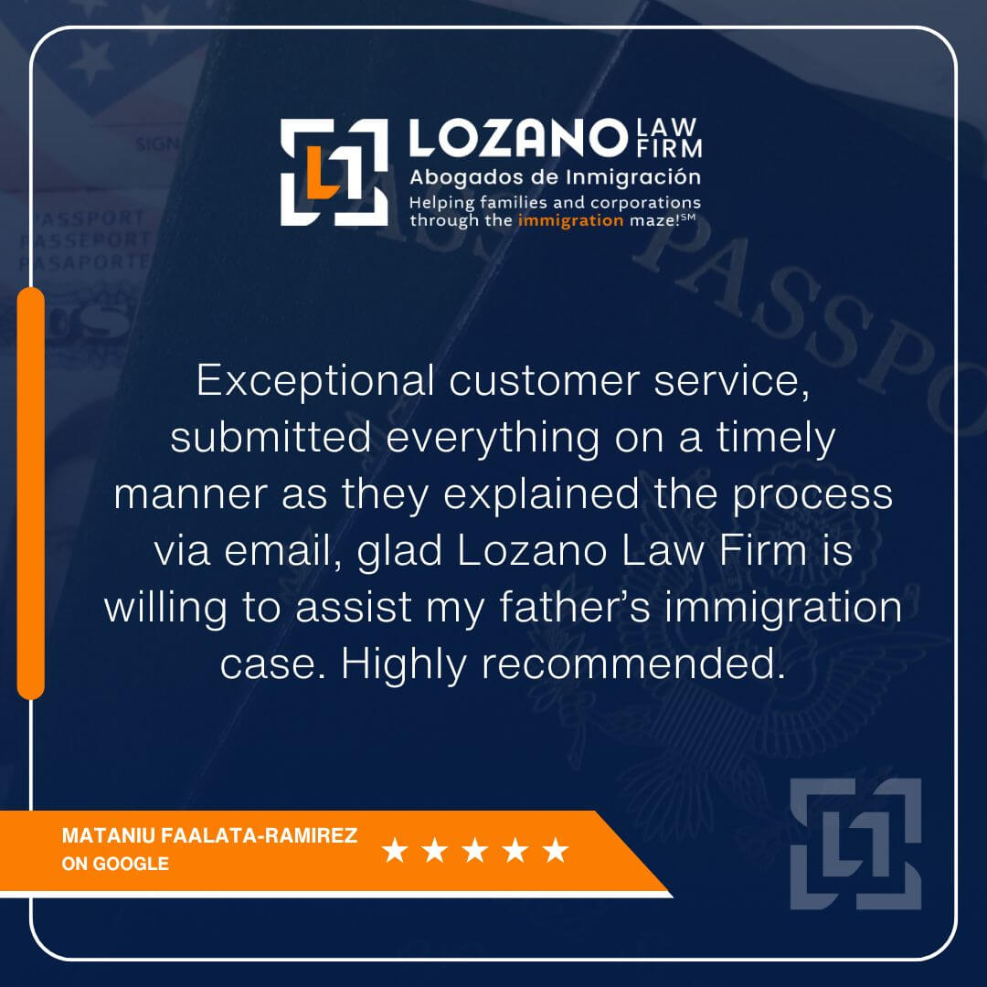 Lozano Law Firm Abogados De Inmigración Review Image Mataniu Faalata-Ramirez